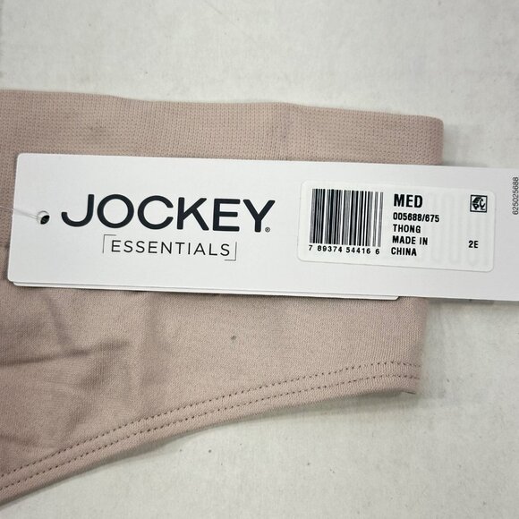 Jockey Women's Size Medium Panty Thong Essentials Beige New With Tags - Picture 4 of 12